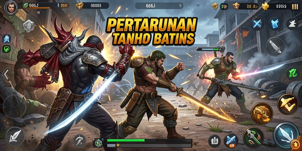 Gameplay seru dengan pertarungan intens di 666J.