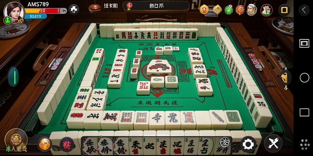 Tampilan permainan Mahjong yang menarik dan penuh warna.