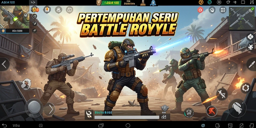 Gameplay seru dan strategis dalam pertempuran Battle Royale.
