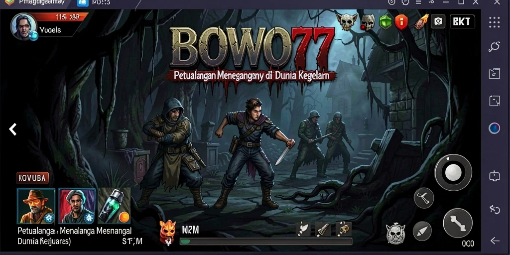 Tampilan menyeramkan dalam gameplay <strong>BOWO77</strong> yang penuh ketegangan.