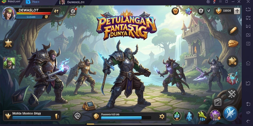 Tangkapan layar utama DEWASLOT menunjukkan aksi seru dalam gameplay RPG.