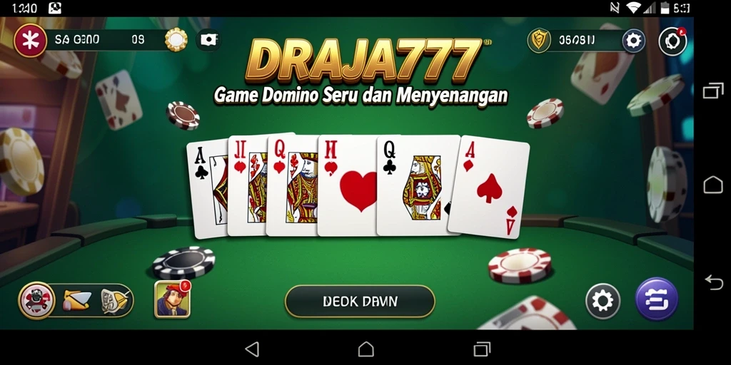 Screenshot gameplay DRAJA777 yang menampilkan permainan domino seru.