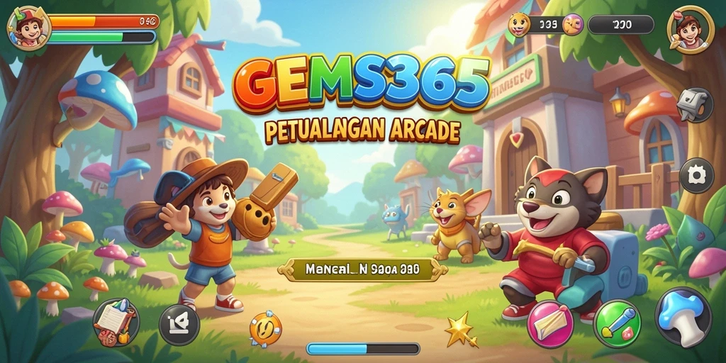 Tampilan menarik dari gameplay GEMS365 yang penuh aksi.