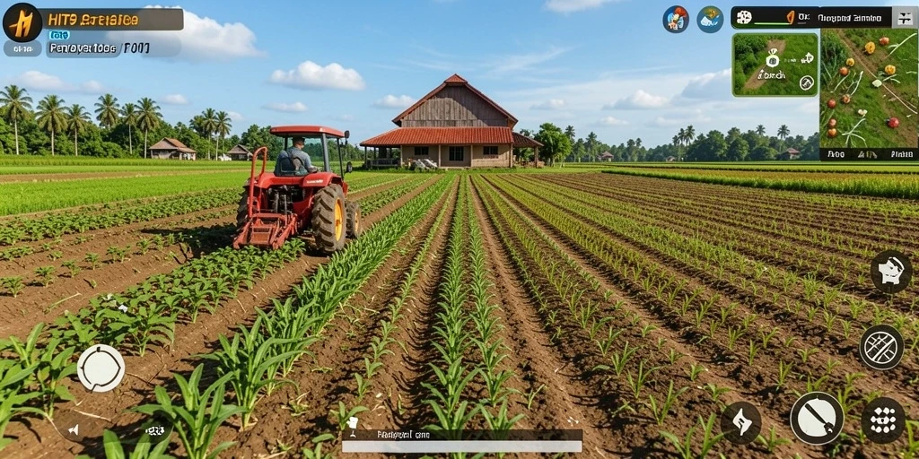 Gameplay menarik dari HIT9 yang menampilkan suasana pertanian.