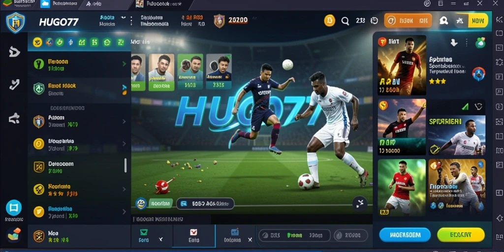 Tampilan gameplay HUGO77 yang menarik dan interaktif.