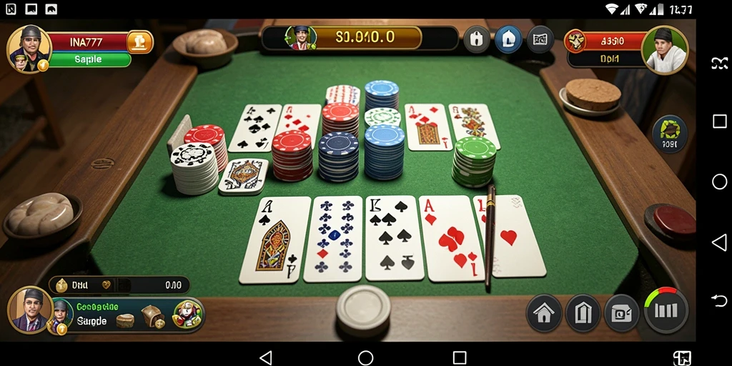 Screenshot INA777 menampilkan gameplay Gaple yang seru dan interaktif.