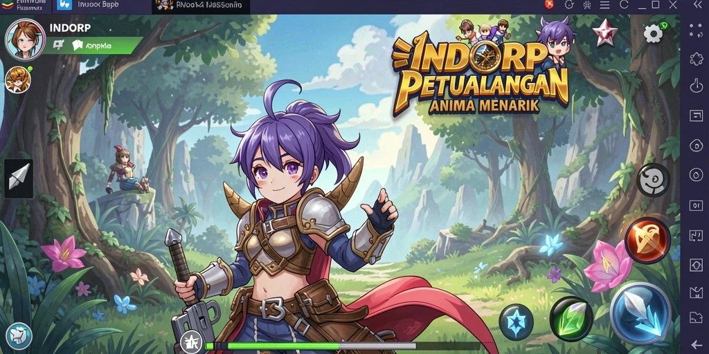 Screenshot INDORP menampilkan karakter Anime dalam pertarungan intens.