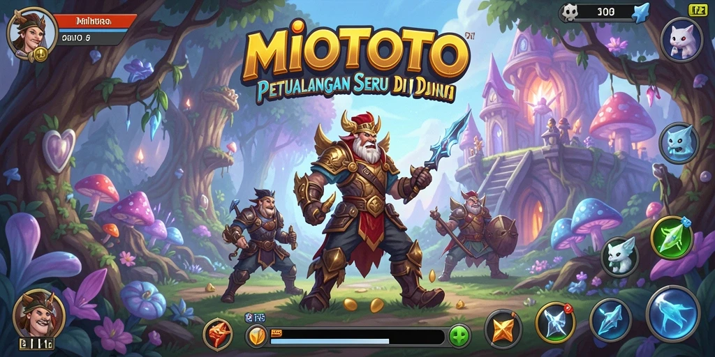 Tampilan gameplay seru dalam dunia fantasi MIOTOTO.