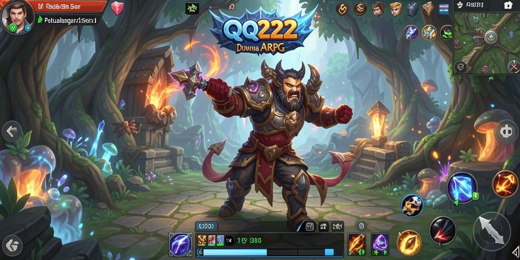 Screenshot menampilkan intesitas pertarungan dalam QQ222 yang mendebarkan.
