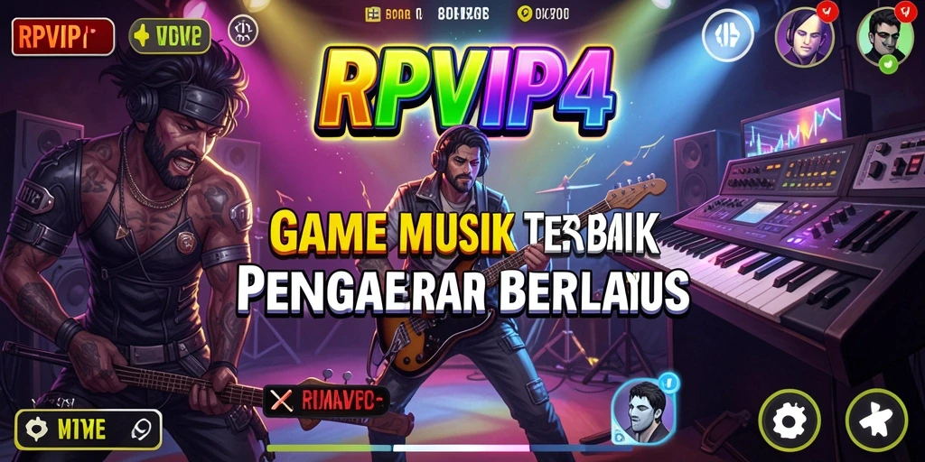 Tampilan screenshot utama RPVIP4 menampilkan gameplay seru musik.