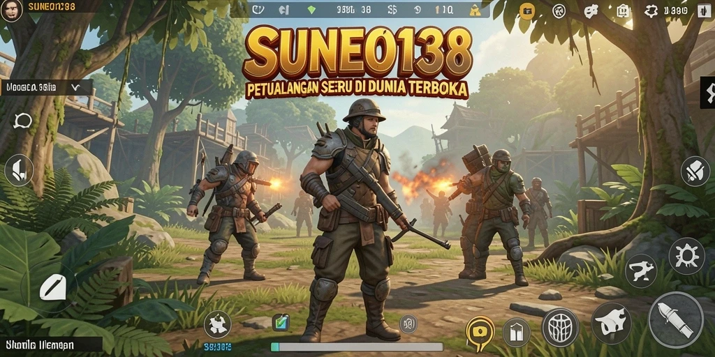 Tampilan utama gameplay SUNEO138 di dunia terbuka yang luas.