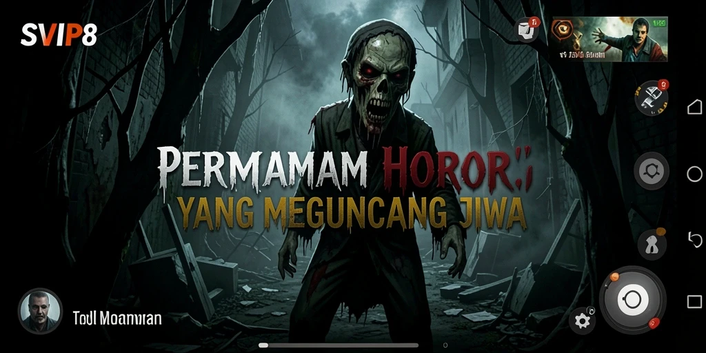 Screenshot utama SVIP8 menampilkan suasana menyeramkan dengan gameplay horor yang mendebarkan.