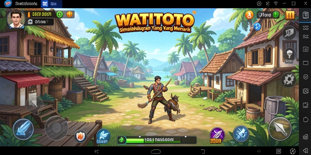 Tampilan gameplay mendalam dari WATITOTO dengan interaksi sosial yang kaya.